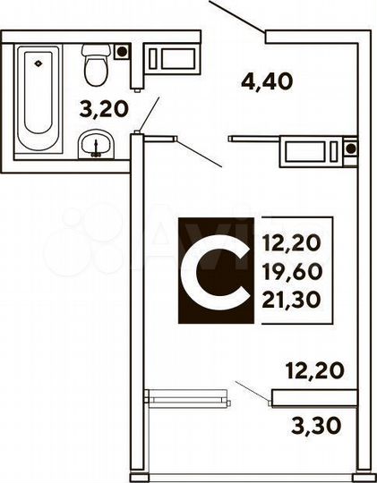 Квартира-студия, 22 м², 14/16 эт.