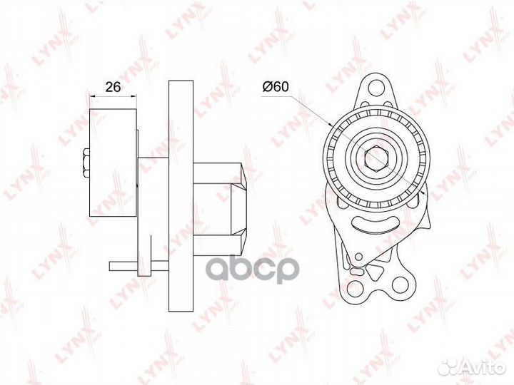 Натяжитель поликлинового ремня PT3159 lynxauto