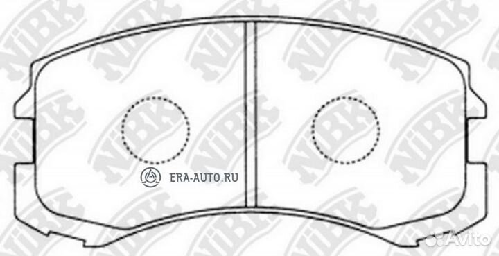 Nibk PN3462 Колодки тормозные дисковые mitsubishi