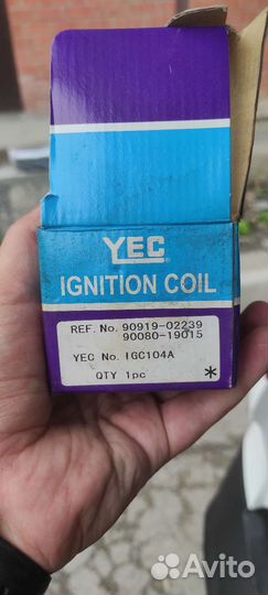 Катушка зажигания toyota corolla 120