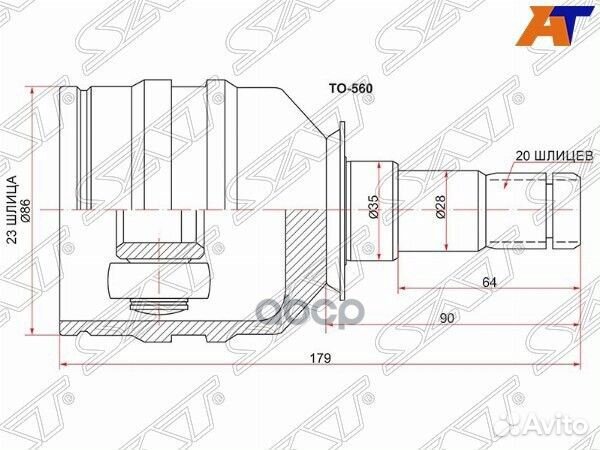 Шрус внутренний (трипоид) premio/allion 01/AUR