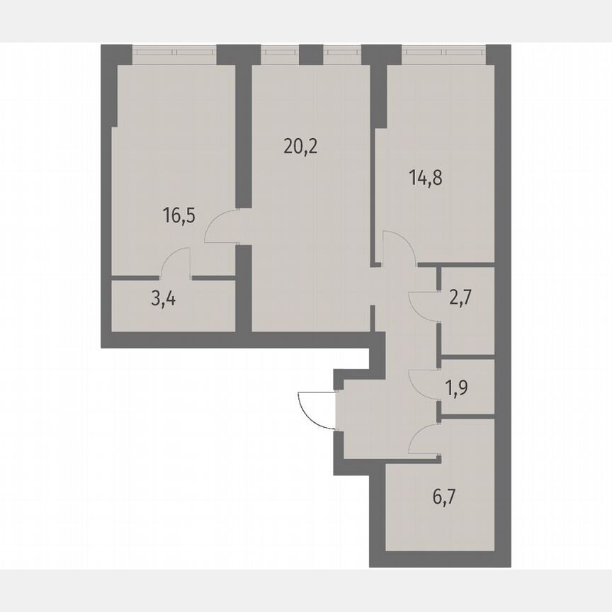 2-к. квартира, 75,1 м², 2/11 эт.
