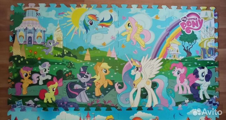 Детский коврик пазл для девочки