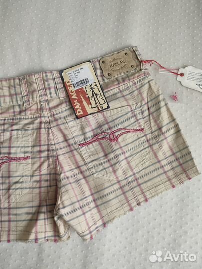 44-46 Жен.шорты бежевые в клетку Replay новые