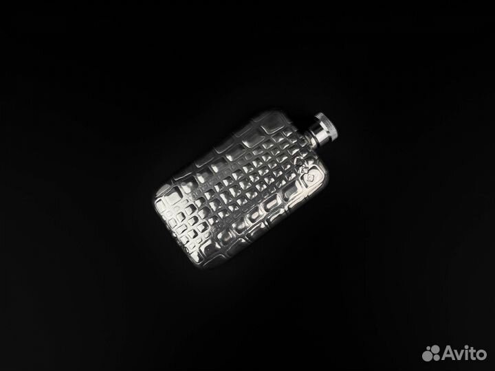 Винтажная фляга, Англия, олово, серебрение