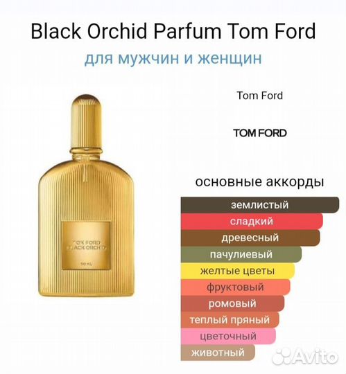 Tom Ford Black Orchid Parfum оригинал распив