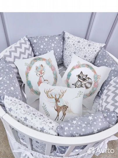 Бортики в кроватку детские новые мальчику девочке