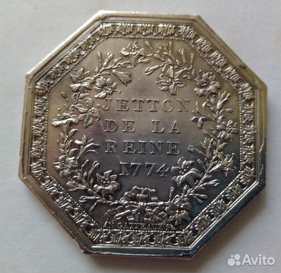 Медаль Жетон Франция 1774 г Коронация Марии-Антуан