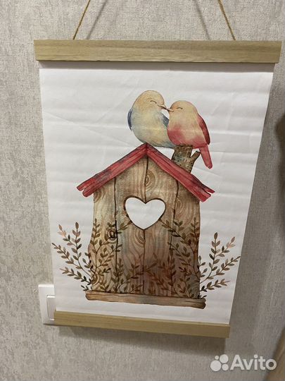 Постер картина птички птицы