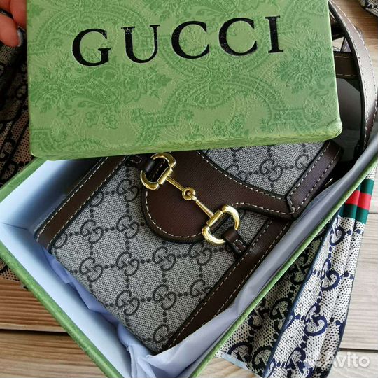 Новая женская сумка клатч Gucci Horsebit