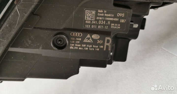 Фара full led Audi A6 C7 рестайлинг