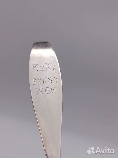 Ложка десертная серебро 813H проба длина 15 см