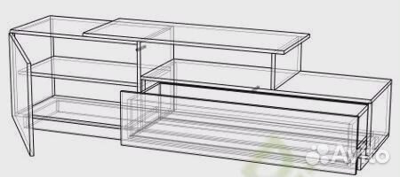 Тумба под тв Сигма (Модерн) мдф глянец 2