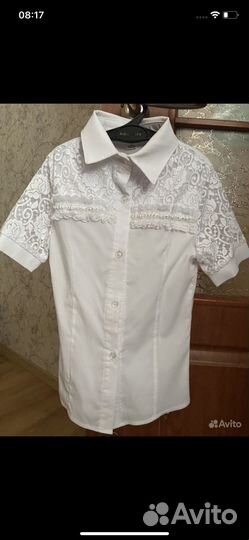 Школьная блузка 140, 2 шт