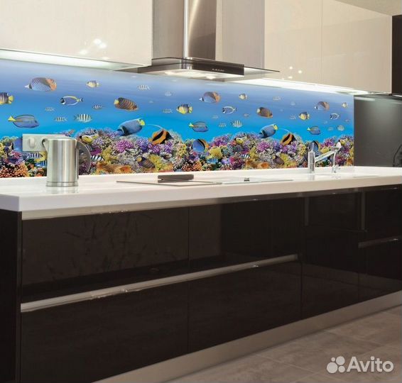 Кухонные фартуки скинали из стекла в Мытищах