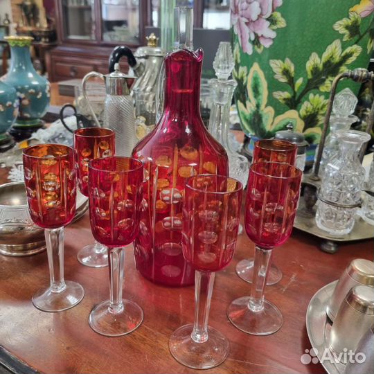 Коньячный, ликерный хрустальный набор, фужеры