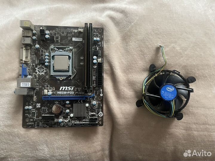 Материнка с процессором и оперативкой