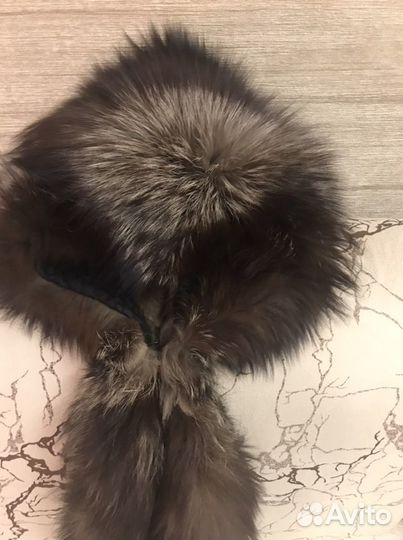 Шапка из меха чернобурки