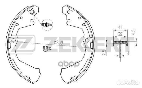 BK-4110 zekkert Колодки торм. бараб. зад. BK-41