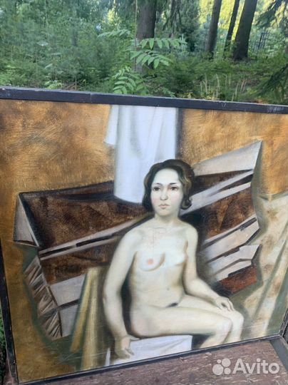 Обнаженная, масло, холст 90е г