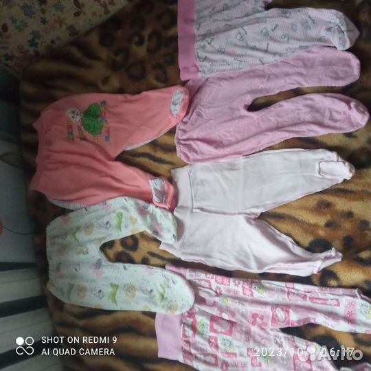 Детские вещи пакетом для девочки от 0 до 68см
