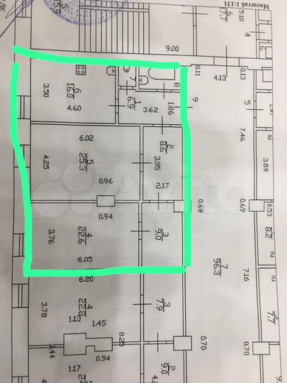 Комната 23 м² в 2-к., 3/4 эт.