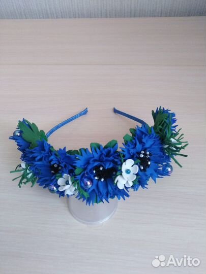 Ободок ручной работы цветы
