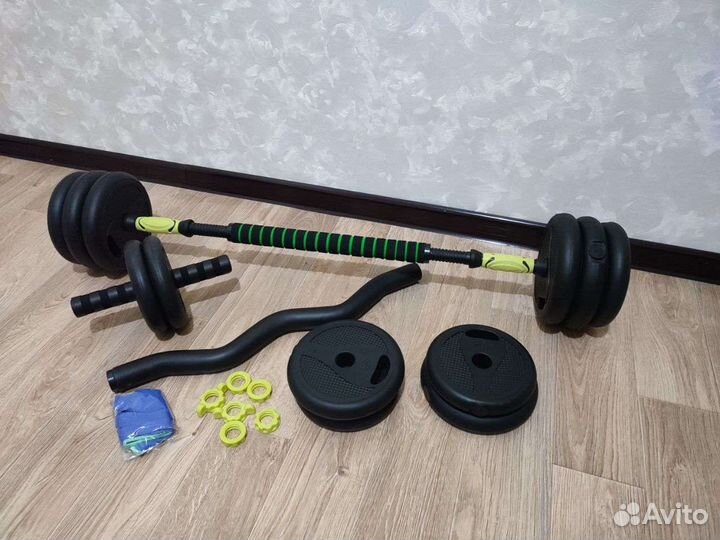 Гантели 30 кг + 2 грифа для штанг
