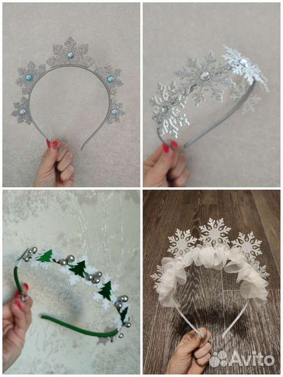 Ободки, заколки Новогодние. На ёлку, утренник, Нг