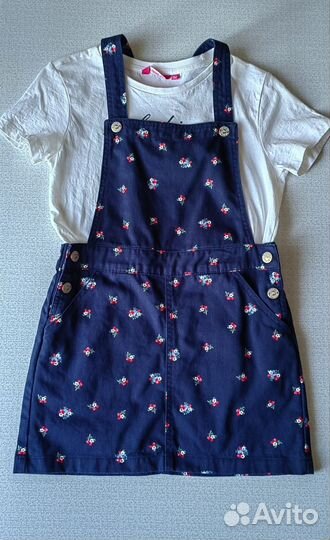Джинсовый сарафан для девочки рост 140-146