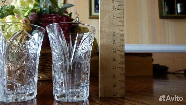 Стопки рюмки хрустальные винтаж 5шт