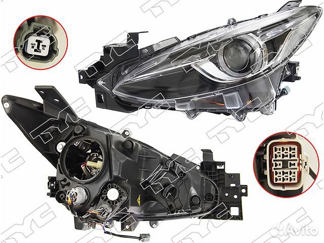 Фара левая (под ксенон, с корректором) 3 (Axela)