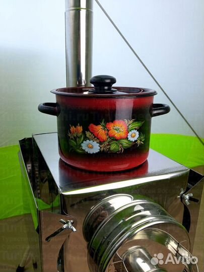 Туристическая печь Пошехонка Малая на 15 л. c 3D э