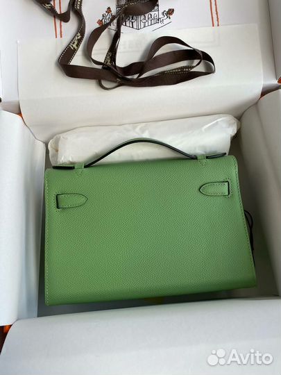 Сумка hermes Kelly pochette avocado