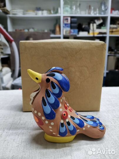 Торжокская глиняная игрушка свистулька СССР (Ч)