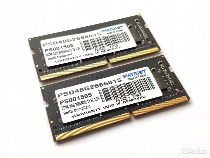 DDR4 8/16Gb Sodimm, память для ноутбука + Гарантия