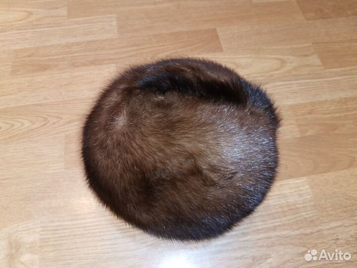 Шапка женская коричневая норка