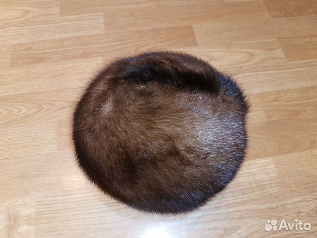 Шапка женская коричневая норка