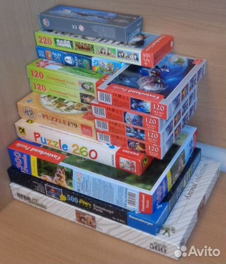 Комплект пазлов разных размеров