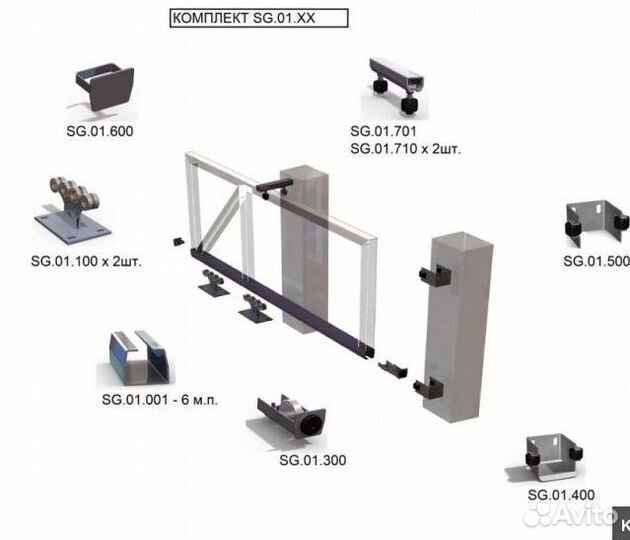 Комплекты для откатных ворот