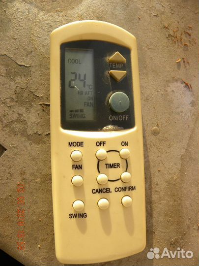 Пульт кондиционера ту-6Е