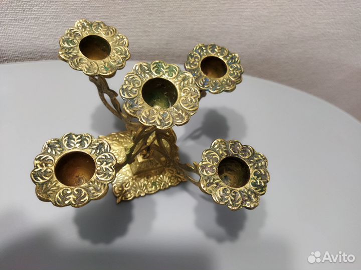 Подсвечник латунь СССР