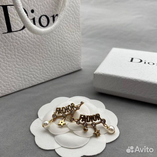 Серьги dior премиум CD Диор