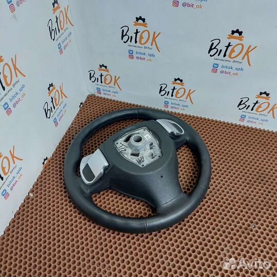 Руль BMW f10 m sport с лепестками без обогрева