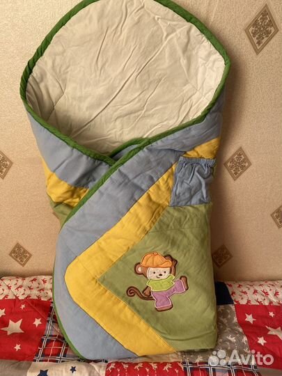 Одеяло конверт на выписку, на прогулку