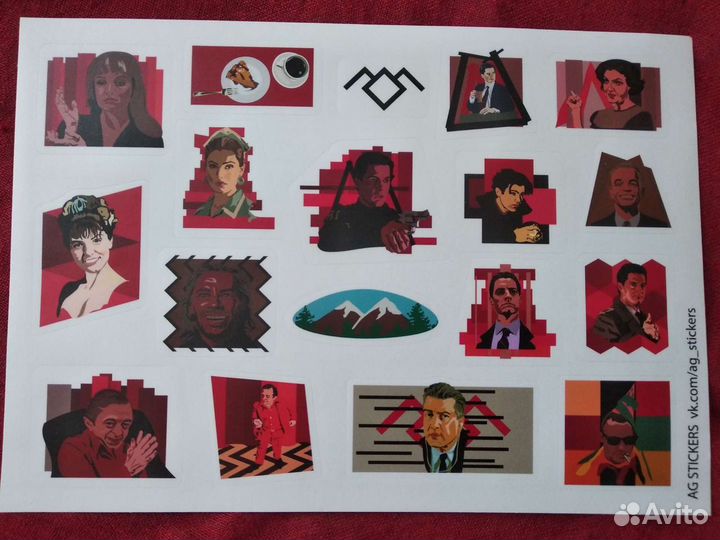 Наклейки стикеры Твин Пикс