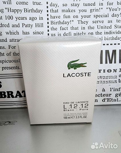 Lacoste Eau de Lacoste L.12.12 Blanc100мл