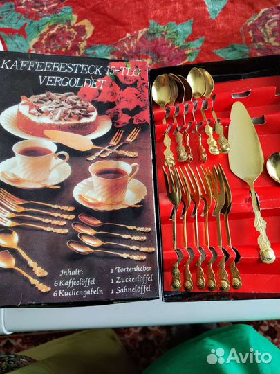Вилки ложки набор десертных столовых приборов ГДР