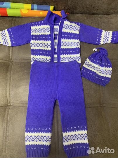 Вязаный костюм детский