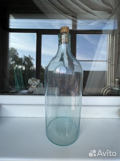 Бутыль стеклянная СССР русская четверть